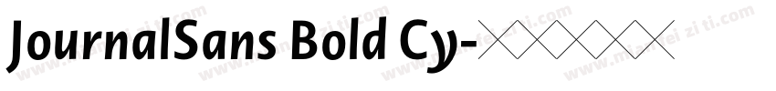 JournalSans Bold Cy字体转换